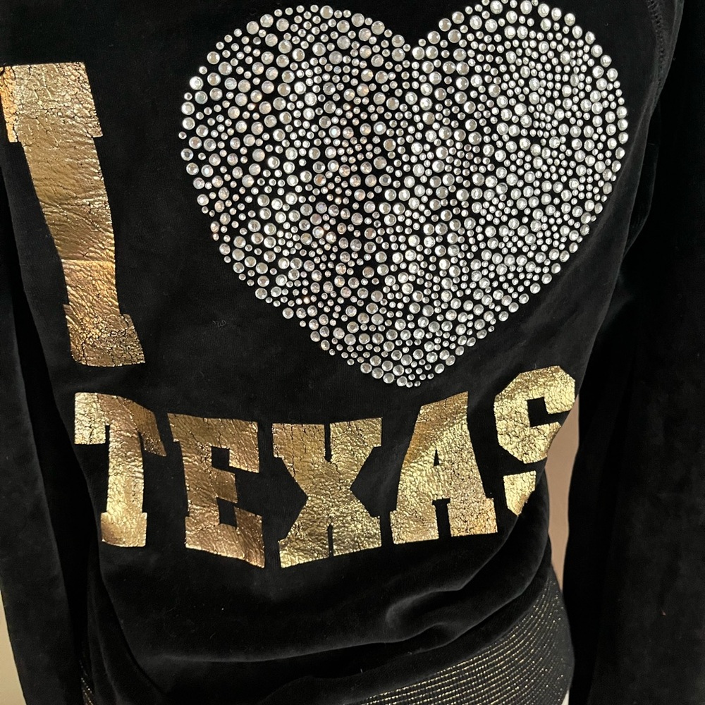 PINK Victoria's Secret I Heart Texas Faux Fur Jacket Full Zip Size XS